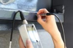 Kett Coating Gauge testing metal